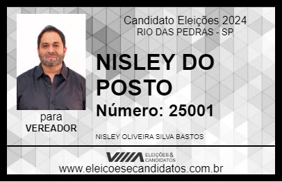 Candidato NISLEY DO POSTO 2024 - RIO DAS PEDRAS - Eleições