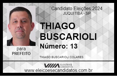 Candidato THIAGO BUSCARIOLI 2024 - JUQUITIBA - Eleições