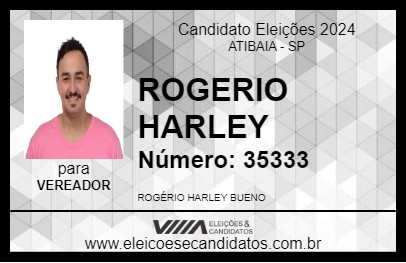 Candidato ROGERIO HARLEY 2024 - ATIBAIA - Eleições