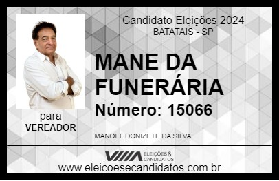 Candidato MANE DA FUNERÁRIA 2024 - BATATAIS - Eleições