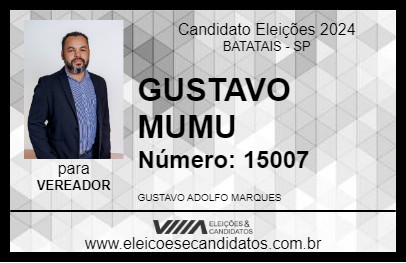 Candidato GUSTAVO MUMU 2024 - BATATAIS - Eleições