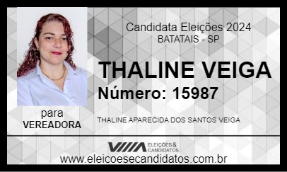 Candidato THALINE VEIGA 2024 - BATATAIS - Eleições