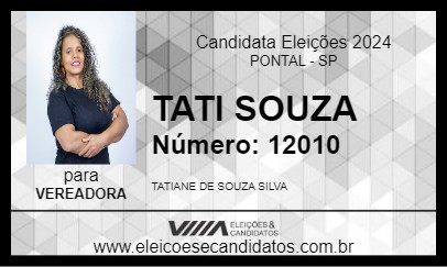 Candidato TATI SOUZA 2024 - PONTAL - Eleições