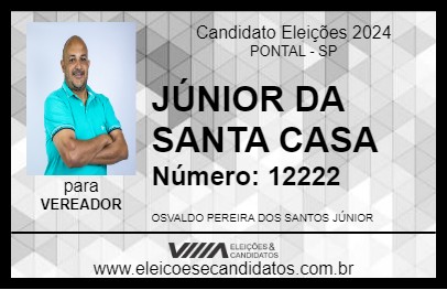 Candidato JÚNIOR DA SANTA CASA 2024 - PONTAL - Eleições