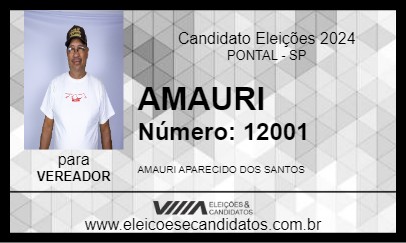 Candidato AMAURI 2024 - PONTAL - Eleições