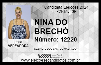 Candidato NINA DO BRECHÓ 2024 - PONTAL - Eleições