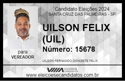 Candidato UILSON FELIX (UIL) 2024 - SANTA CRUZ DAS PALMEIRAS - Eleições