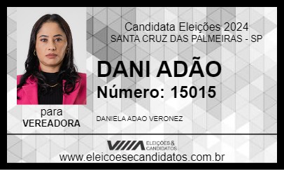 Candidato DANI ADÃO 2024 - SANTA CRUZ DAS PALMEIRAS - Eleições