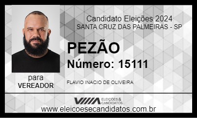 Candidato PEZÃO 2024 - SANTA CRUZ DAS PALMEIRAS - Eleições