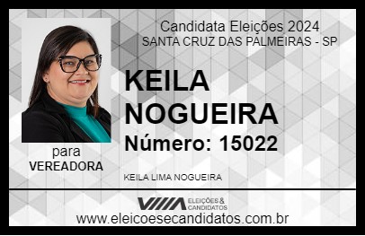 Candidato KEILA NOGUEIRA 2024 - SANTA CRUZ DAS PALMEIRAS - Eleições