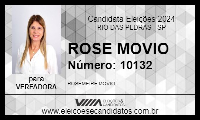 Candidato ROSE MOVIO 2024 - RIO DAS PEDRAS - Eleições