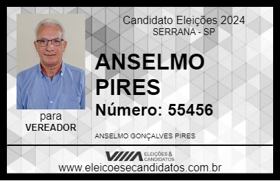 Candidato ANSELMO PIRES 2024 - SERRANA - Eleições