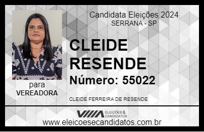 Candidato CLEIDE RESENDE 2024 - SERRANA - Eleições