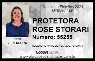 Candidato PROTETORA ROSE STORARI 2024 - SERRANA - Eleições