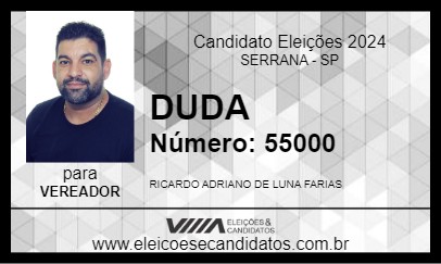 Candidato DUDA 2024 - SERRANA - Eleições