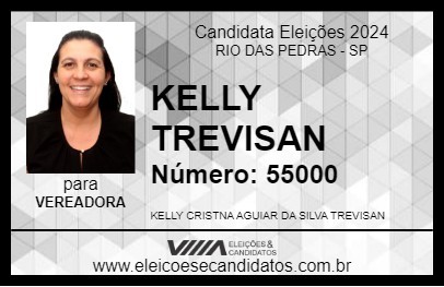 Candidato KELLY TREVISAN 2024 - RIO DAS PEDRAS - Eleições