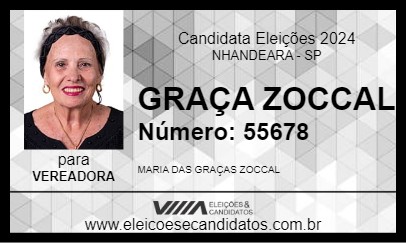 Candidato GRAÇA ZOCCAL 2024 - NHANDEARA - Eleições