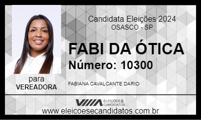 Candidato FABI DA ÓTICA 2024 - OSASCO - Eleições