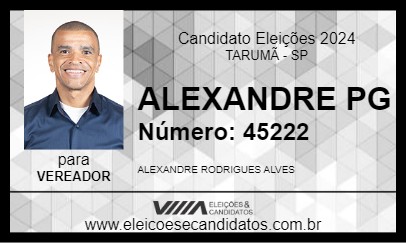 Candidato ALEXANDRE PG 2024 - TARUMÃ - Eleições