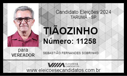 Candidato TIÃOZINHO 2024 - TARUMÃ - Eleições