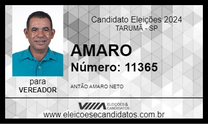 Candidato AMARO 2024 - TARUMÃ - Eleições