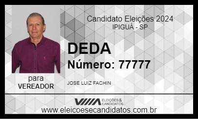 Candidato DEDA 2024 - IPIGUÁ - Eleições