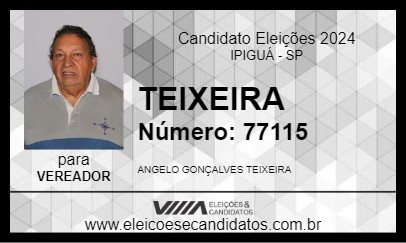 Candidato TEIXEIRA 2024 - IPIGUÁ - Eleições