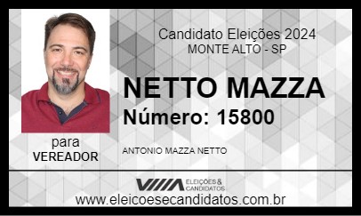 Candidato NETTO MAZZA 2024 - MONTE ALTO - Eleições