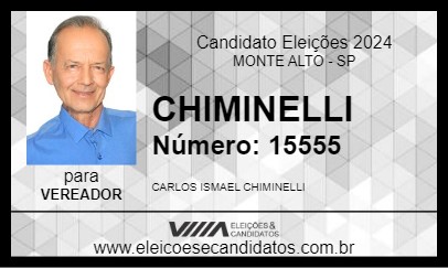 Candidato CHIMINELLI 2024 - MONTE ALTO - Eleições