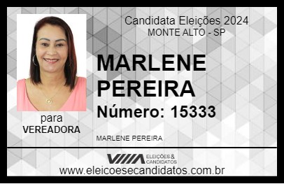 Candidato MARLENE PEREIRA 2024 - MONTE ALTO - Eleições