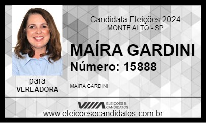 Candidato MAÍRA GARDINI 2024 - MONTE ALTO - Eleições