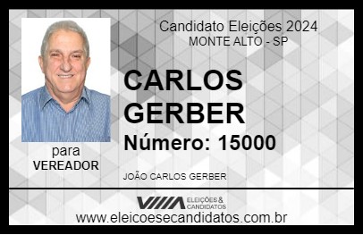 Candidato CARLOS GERBER 2024 - MONTE ALTO - Eleições