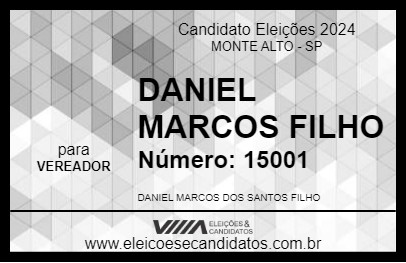 Candidato DANIEL MARCOS FILHO 2024 - MONTE ALTO - Eleições