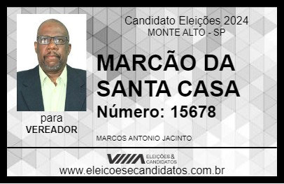 Candidato MARCÃO DA SANTA CASA 2024 - MONTE ALTO - Eleições