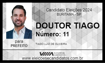 Candidato DOUTOR TIAGO 2024 - BURITAMA - Eleições