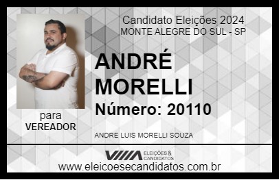 Candidato ANDRÉ MORELLI 2024 - MONTE ALEGRE DO SUL - Eleições