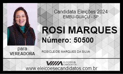 Candidato ROSI MARQUES 2024 - EMBU-GUAÇU - Eleições