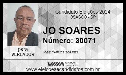 Candidato JO SOARES 2024 - OSASCO - Eleições