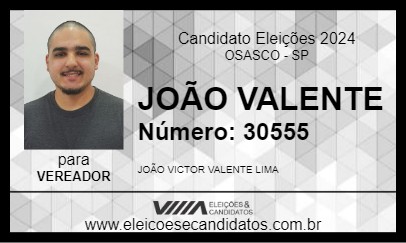 Candidato JOÃO VALENTE 2024 - OSASCO - Eleições