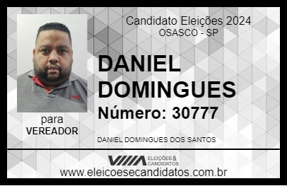 Candidato DANIEL DOMINGUES 2024 - OSASCO - Eleições