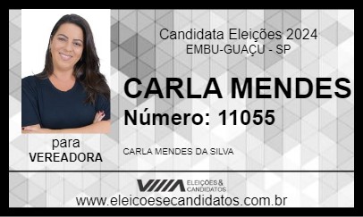 Candidato CARLA MENDES 2024 - EMBU-GUAÇU - Eleições