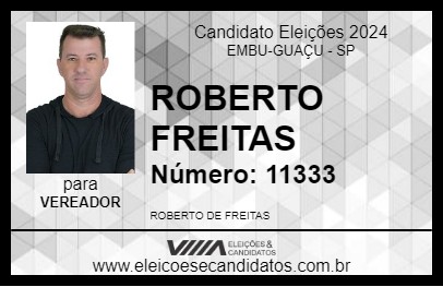 Candidato ROBERTO FREITAS 2024 - EMBU-GUAÇU - Eleições