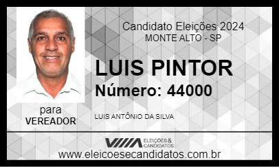 Candidato LUIS PINTOR 2024 - MONTE ALTO - Eleições