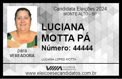 Candidato LUCIANA MOTTA PÁ 2024 - MONTE ALTO - Eleições