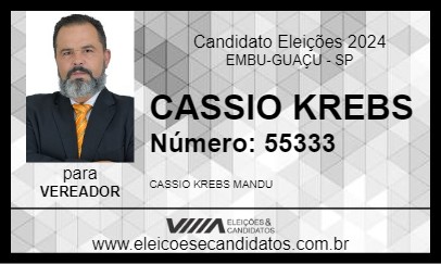 Candidato CASSIO KREBS 2024 - EMBU-GUAÇU - Eleições