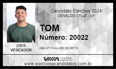 Candidato TOM 2024 - OSVALDO CRUZ - Eleições