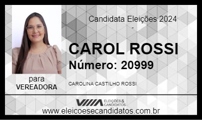 Candidato CAROL ROSSI 2024 - OSVALDO CRUZ - Eleições