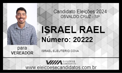 Candidato ISRAEL RAEL 2024 - OSVALDO CRUZ - Eleições