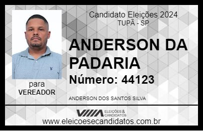 Candidato ANDERSON DA PADARIA 2024 - TUPÃ - Eleições