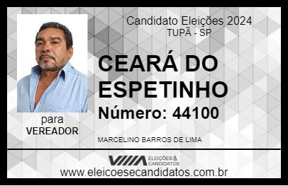 Candidato CEARÁ DO ESPETINHO 2024 - TUPÃ - Eleições